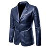 2025 Men's Single-Breasted Leather Jacket: Washed Leather Suit & Youth Outerwear