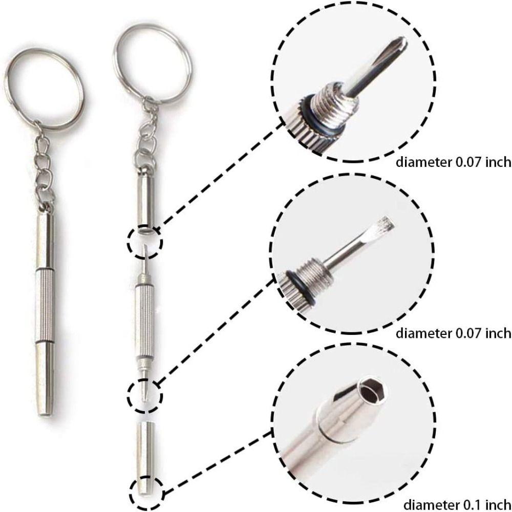 With Keychain Eyeglass Screwdrivers Steel Eyeglass Repair Tools Screwdriver Repair Kit Phone