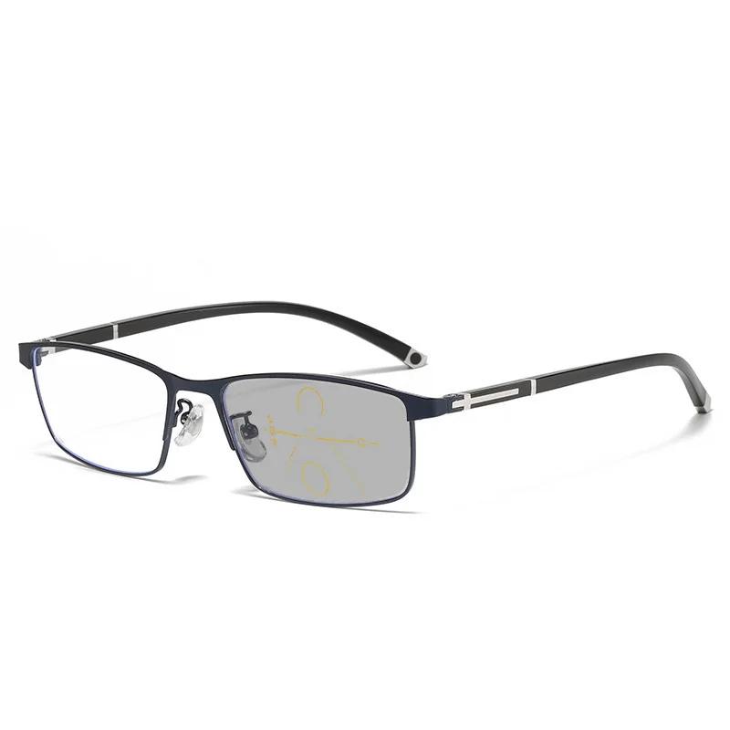 Smart Progressive Photochromic Reading Glasses Men Quality Multi-Focus Anti Blue Ray Business Eyeglasses Fashion Near-farEyewear