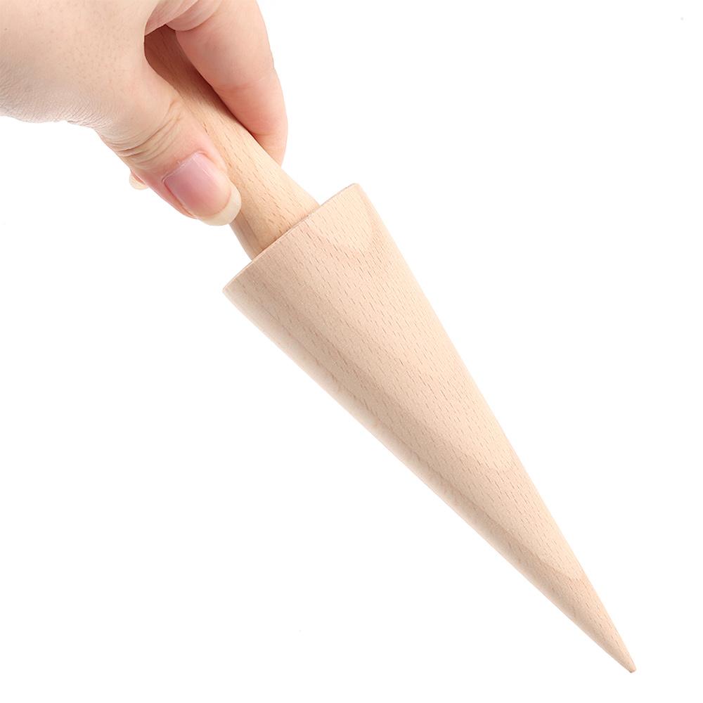 Wooden Pizzelle Roller Moulds 9.45 in Pizzelle Roller Baking Tool Baking Pastry Roll  For DIY Tools