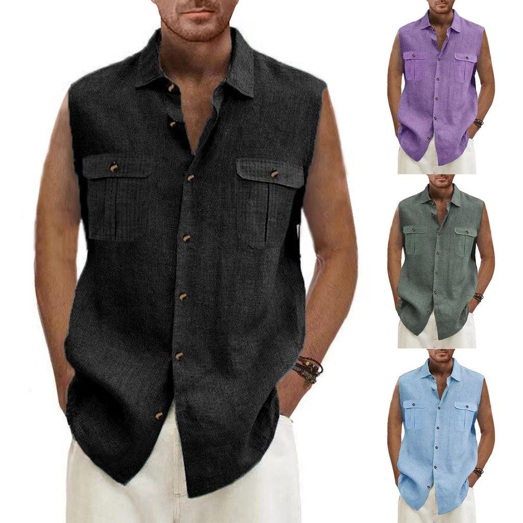 Мужская летняя пляжная майка для серфинга, большой размер, повседневный дышащий топ без рукавов, свободная однотонная майка, мужская рубашка