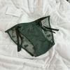 Ladies Spring and Autumn Bow Lace Mesh Cotton Crotch Ice Silk Quick Dry High Split Low Waist Briefs