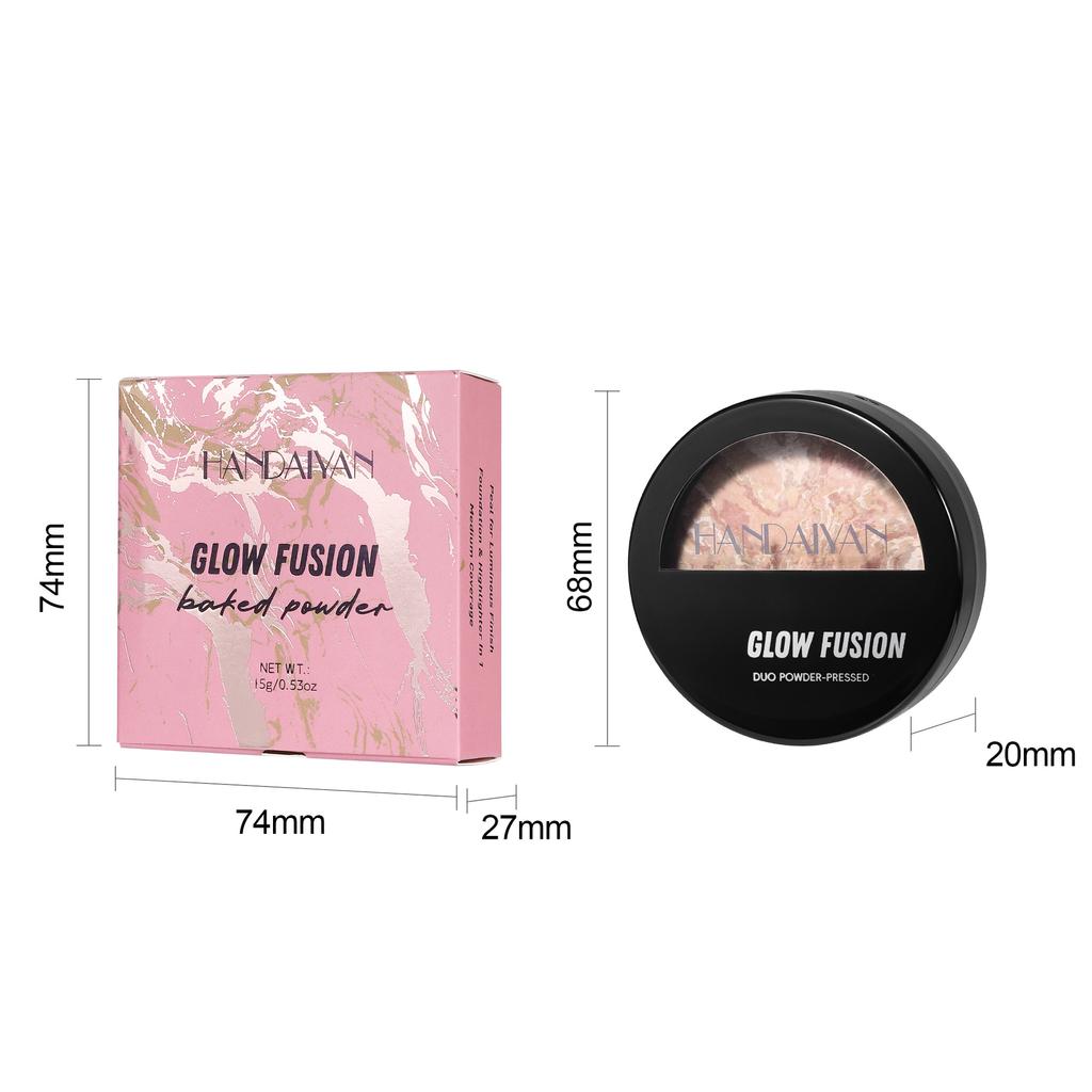 Компактная пудра Marble Color Baked Powder с зеркалом для всех типов кожи