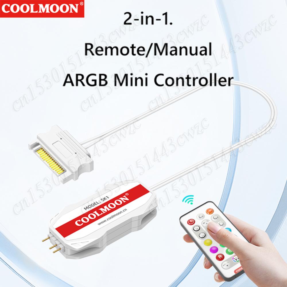 Кабель-контроллер ARGB 5V 3pin к SATA RGB-пульт дистанционного управления 1 на 4 Синхронизация Кабель-удлинитель для материнской платы для ПК Охлаждающий вентилятор Световая лента