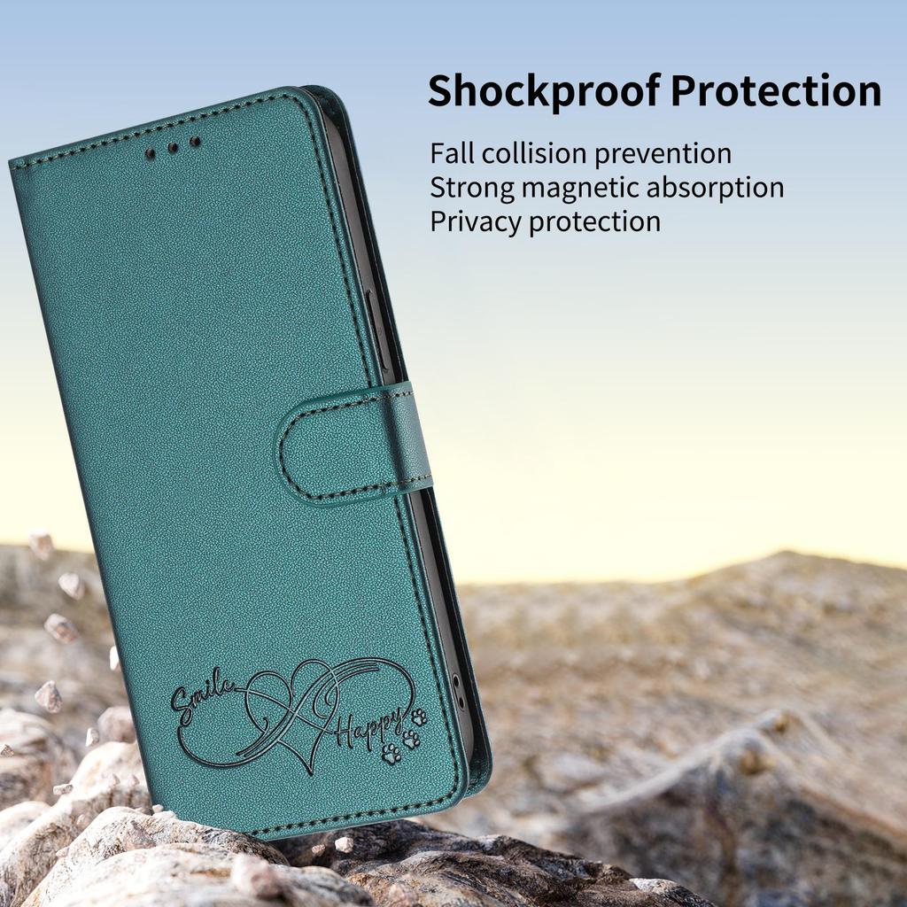 Кожаный чехол-книжка с тиснением и держателем для карт для Cubot P90/Note 60