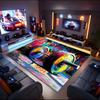 1PC Custom Name Fitness Motivation" Theme Floor Mat Ideal for Living Room, Game Rooms, Office, Bedroom,Floor Mat Playful Design