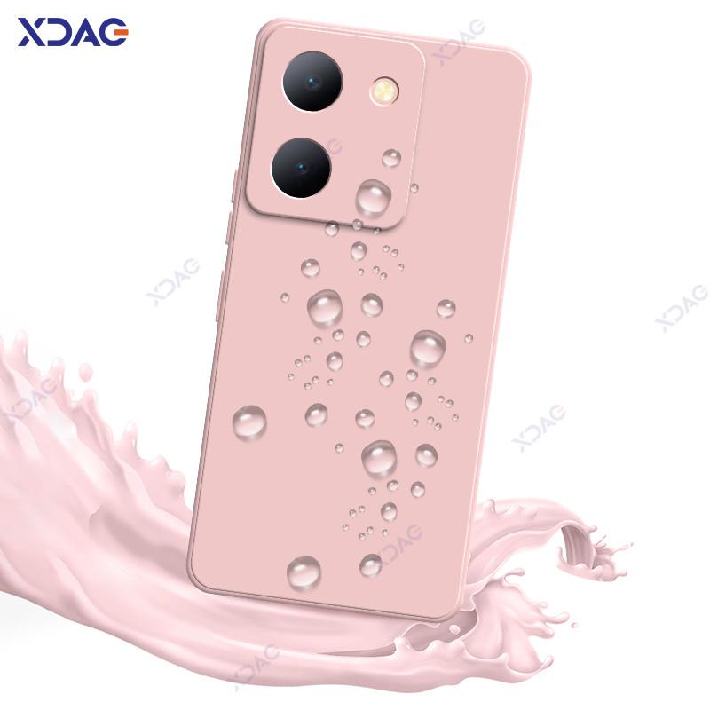 Роскошные квадратные жидкие силиконовые чехлы для VIVO Y36 V2247 4G V2248 5G 6.64" VIVOY36 360 мягкие чехлы для телефонов водонепроницаемые сумки