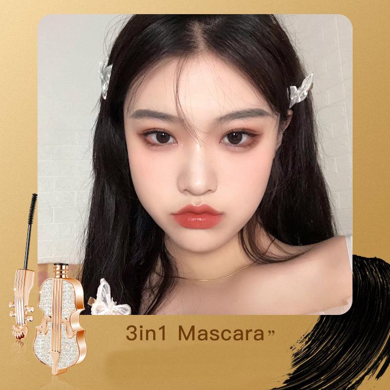 Водостойкая тушь для ресниц Водостойкая долговечная тушь для ресниц Скрипка, придающая объем тушь для ресниц Принадлежности для макияжа Моющиеся, не размазывающиеся