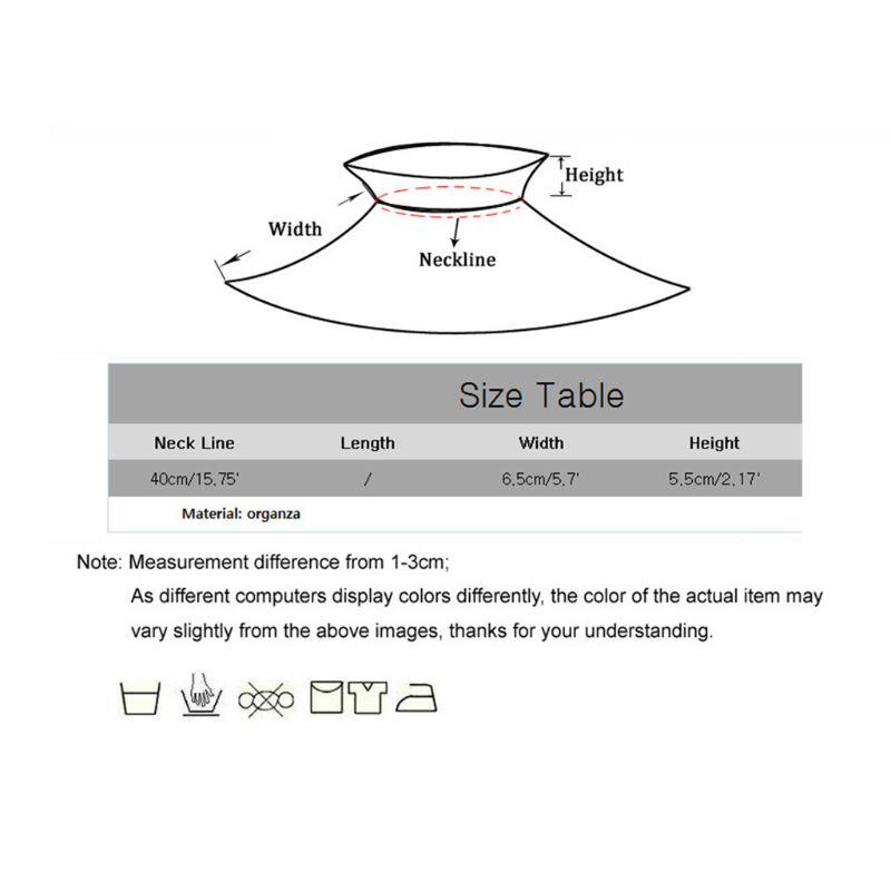 Victorian Vintage Organza Agaric Stand Fake Collar Cosplay Neck Ruff