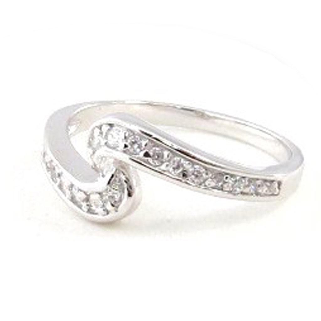 Silver Ring 'Goddess' White Silver (rhodium) - 8 Mm