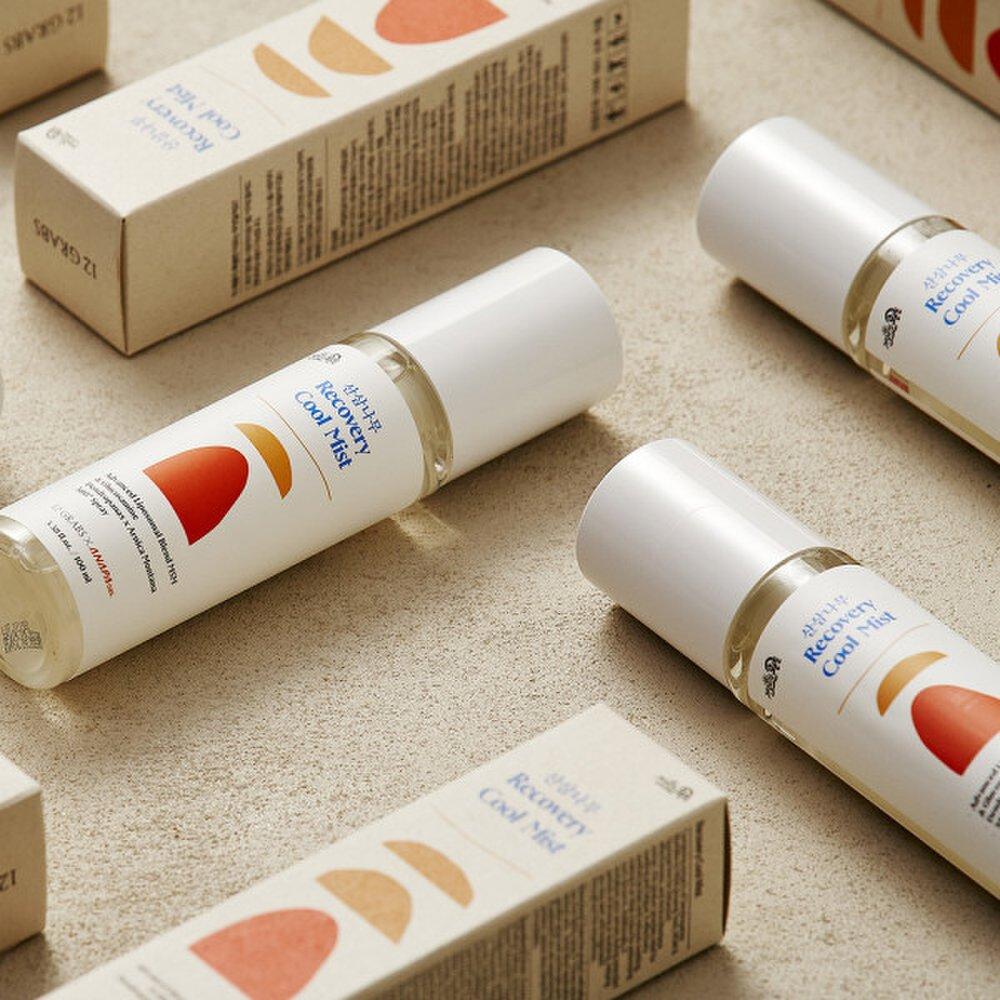 12GRABS Дикий кедр восстанавливающий прохладный спрей 100 мл / Расслабляющий спрей до и после спортивных упражнений