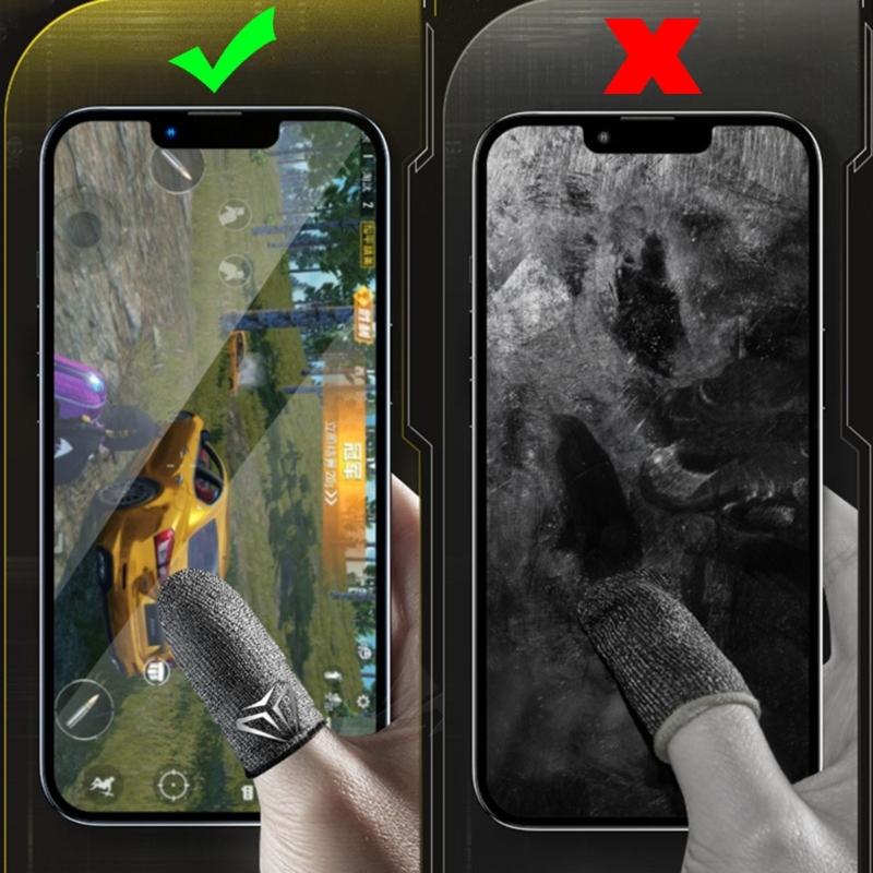 Сleeve для пальцев, влагоотводящий, дышащий, чехол для пальцев, 1/2 пары, для мобильных игр, для сенсорного экрана, перчатки для пальцев с боксом для хранения