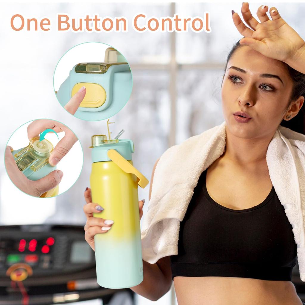 JINLING литровая бутылка для воды с вакуумной изоляцией, спортивная, из нержавеющей стали 316, широкая, портативная, совместимая со спортивными бутылками унисекс объемом 1,8 л, емкость, термос, изолированный,