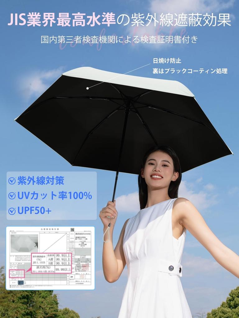 Parasol Folding Umbrella Newest 310T High Density Fabric Fully Blackout Ultra Lightweight Reinforced Wind Resistant Umbrella Summer Shield Protection