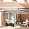 VidaXL Manual Retractable Awning with LED Beige 300x250 Cm 3330056