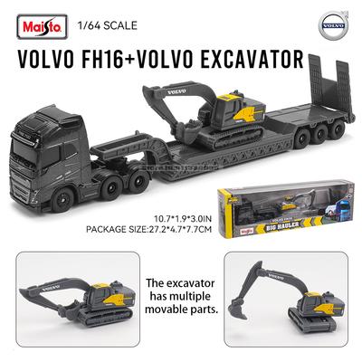 Майсто 1:64 SCANIA 770 S Volvo Транспортное средство для перевозки вилочных погрузчиков Экскаватор литая точная модель автомобиля Коллекция моделей подарок