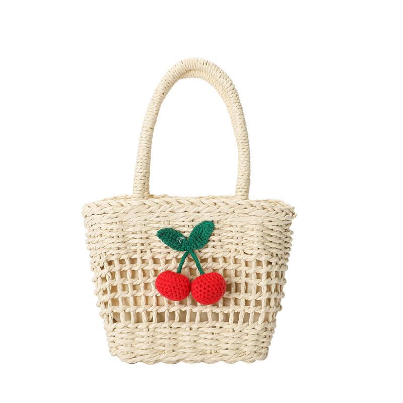 Stylish Children's Straw Bag With Cute Bow Trendy Shoulder Crossbody Design For Kids