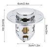 Универсальный сливной фильтр Rebound Drain Plug для раковины, выдвижной хромированный фильтр для раковины с улавливателем волос, сливной заглушка для раковины в ванной комнате, легко нажимаемый тип