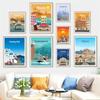 Париж Токио Сидней Венеция Рим Флоренция Санторини Путешествие Холст Картина Настенный художественный постер Украшение гостиной Домашний декор