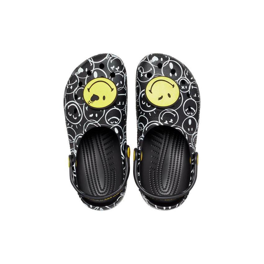 Crocs Классические кроксы Smiley World 'Черно-белые' 207971-0C4