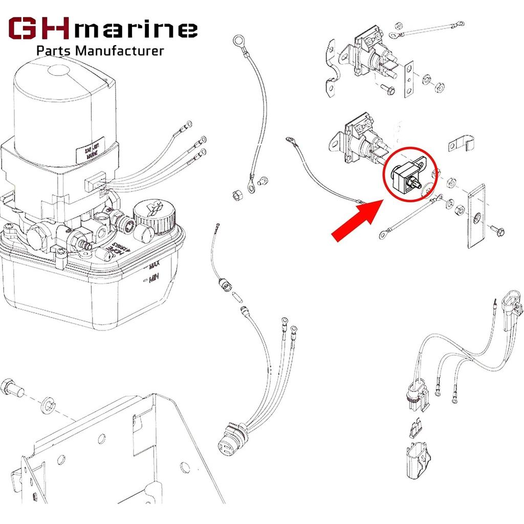 Trim Fuse Assembly for Mercury 150 200 225 250 275 300HP M6 M8 Drive Bravo 110 Amp PH365-0003 88-79023T10 88-79023A10