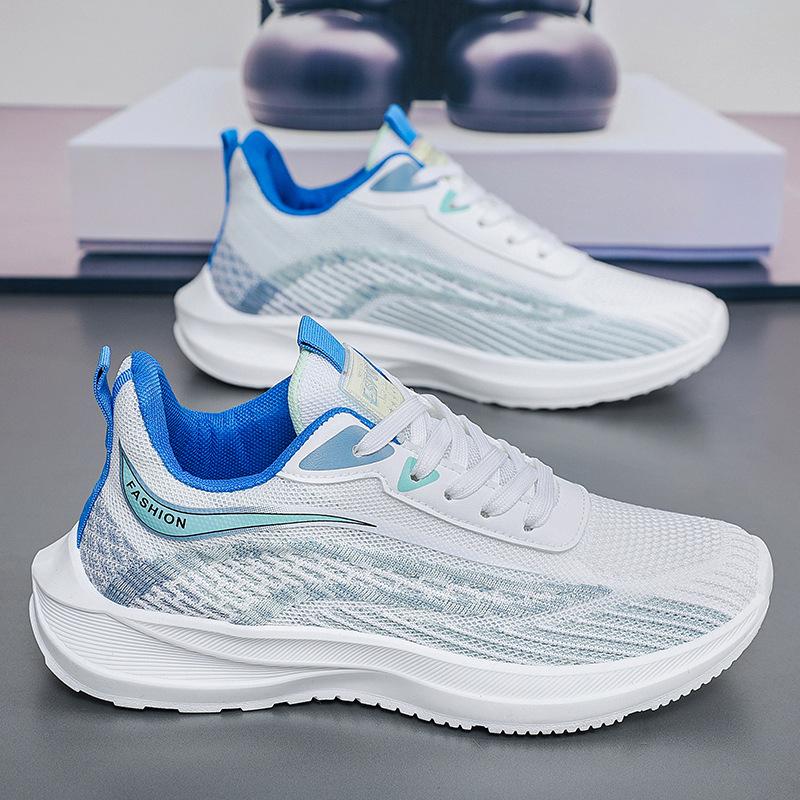 Мужские спортивные кроссовки Fly-woven, мужская летняя новая 2025 года, универсальная дышащая повседневная обувь, мужские легкие кроссовки с мягкой подошвой