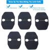 Voodonala Door Lock Covers Protection Trim for Jeep Wrangler JK JKU 2007-2018, for Jeep Grand Cherokee, for Dodge Chrysler, Black, 5PACK
