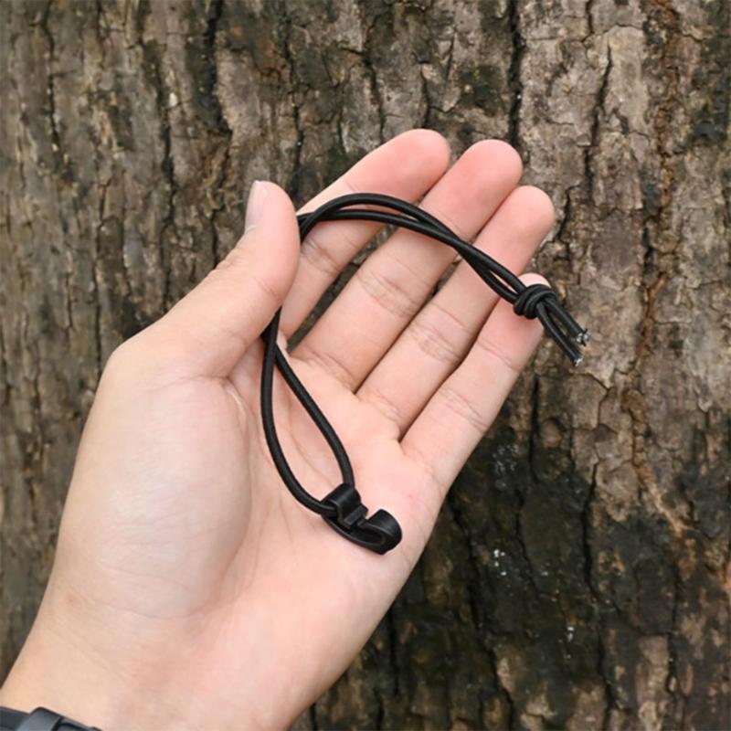 Универсальный зажим для крепления шнура с регулируемой длиной и механизмом быстрого отпускания для организации туристического снаряжения