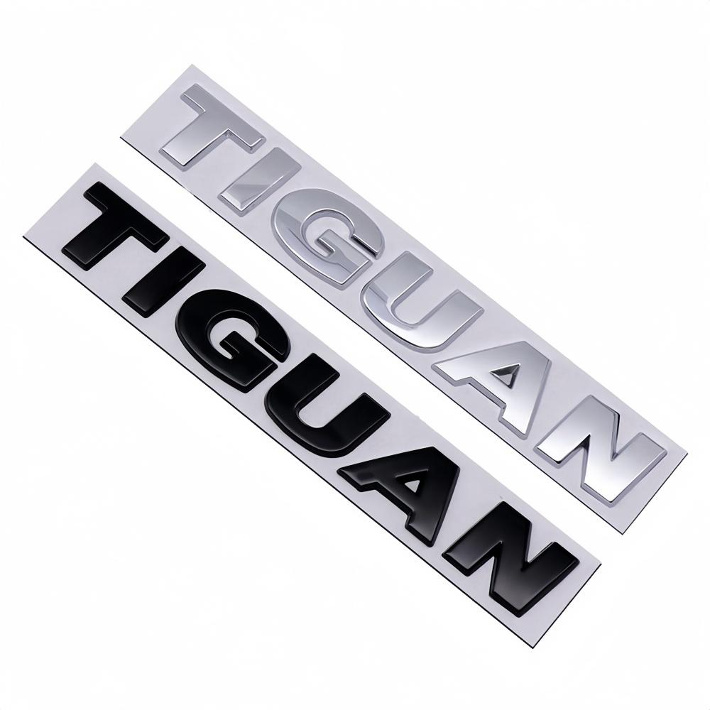 3D Metal Chrome Silver Black Car Sticker Rear Trunk Body Fender TIGUAN Letters Labeling Emblem Badge Logo