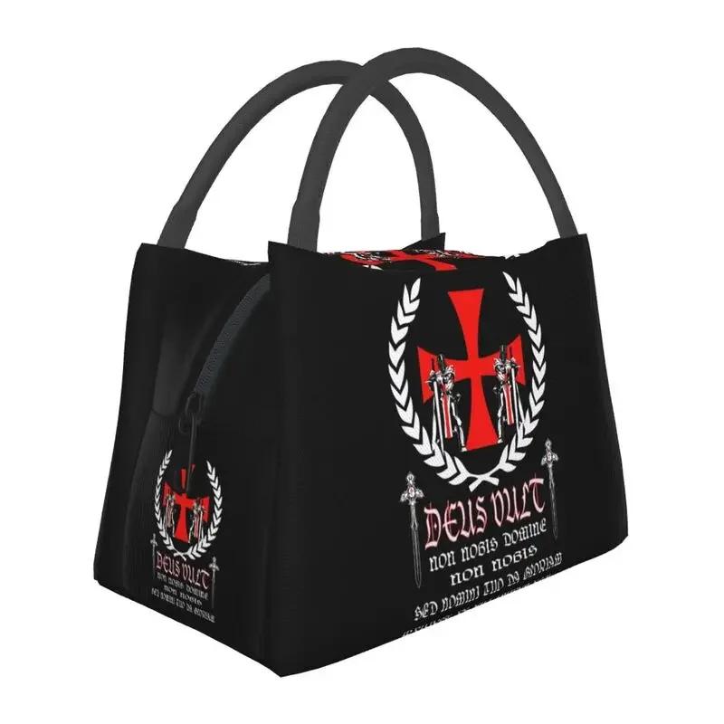 Портативный ланч-бокс с флагом тамплиеров, термохолодильник для еды, изолированный ланч-бокс для офиса, контейнер для пикника