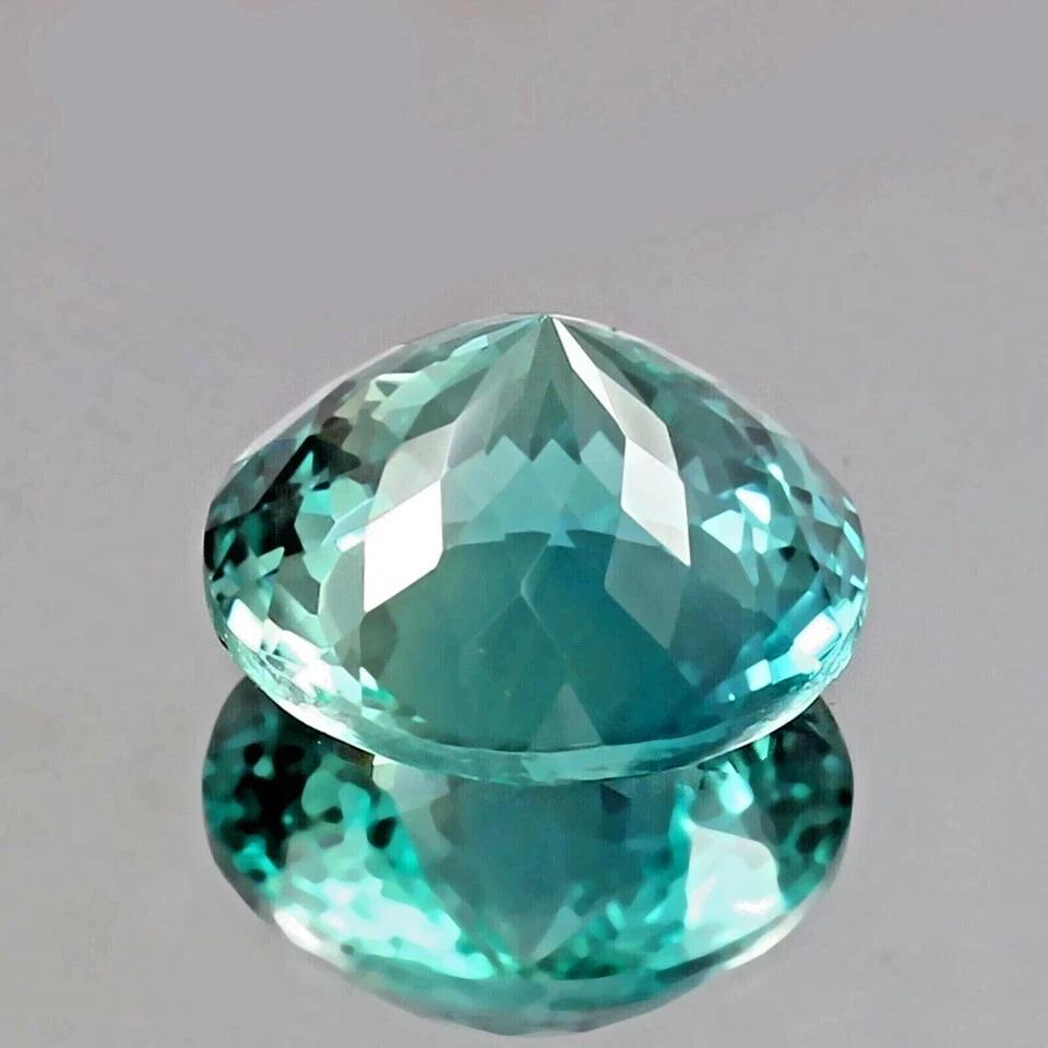 Natural Fancy Green Parti Sapphire Ceylon Round 11-12 Ct Stunning Gemstone