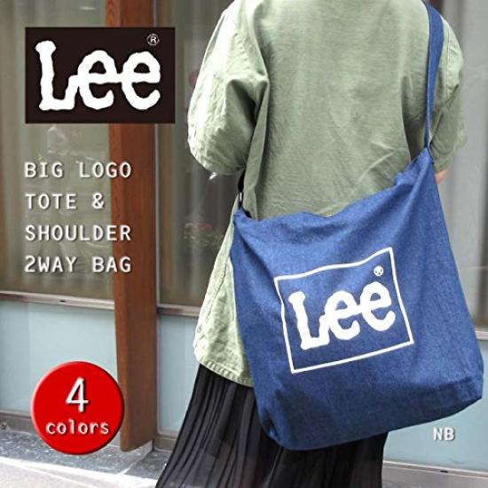 Lee Tote Shoulder White Bag, 2-Way, Canvas, Logo,