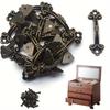 15/30pcs Mini Ornaments Zinc Drawer Handles - Antique Brass - Perfect for Jewelry Boxes and Small Furniture Organizer Pulls