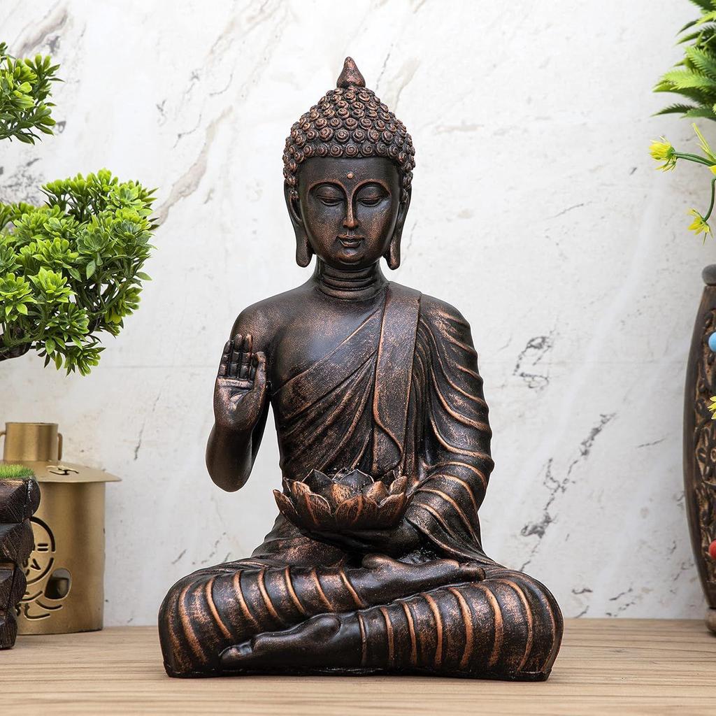 Новая статуя сидящего Будды, экспонат, идол, предметы домашнего декора для гостиной и подарки