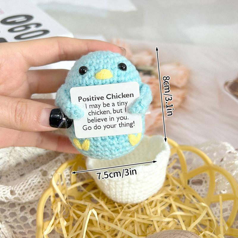 Positive Potato Desk Accessories Crochet Ornament Kawaii Woven Figurine Desktop Offices Accessories Gift for Children Room Decor