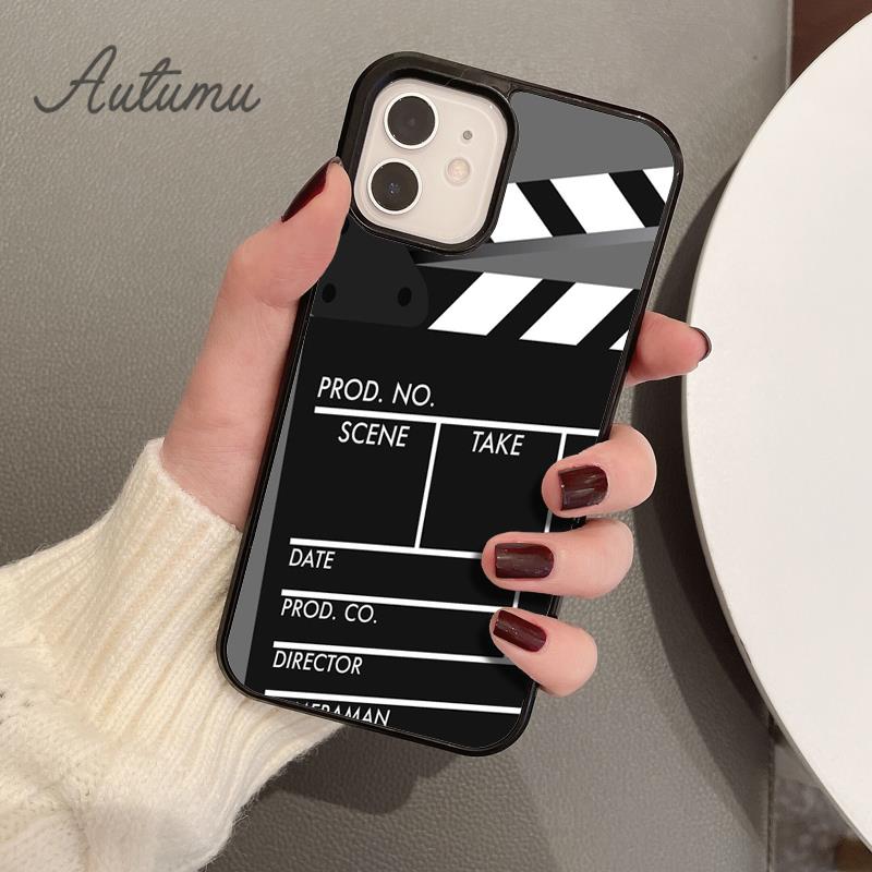 Чехол для телефона с хлопушкой, кинофильмом, для iPhone 11 12 13 14 Pro Max mini XR XS SE 2020 7 8 Plus Galaxy S21 S22