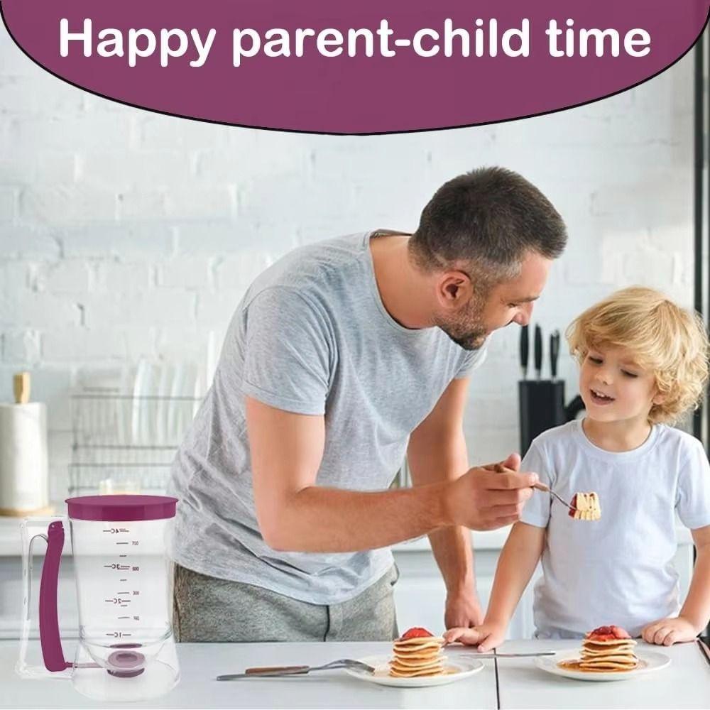 Антипригарный разделитель теста для кексов, герметичный мерный стакан с делениями, дозатор для теста на блины, 900 мл, легкое наливание