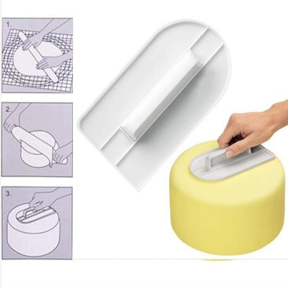 Пластиковый сглаживатель для торта DIY Сглаживатель для мастичного торта Шпатели Скребок Полировочные инструменты Форма Кисть для торта Инструменты для выпечки Кухонные аксессуары