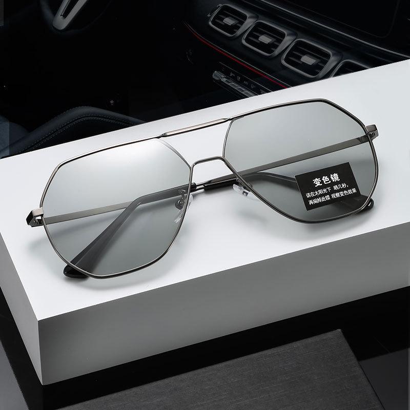 Полигональные меняющие цвет поляризованные солнцезащитные очки мужские водительские рыболовные специальные солнцезащитные очки водительские очки день и ночь очки-жабы