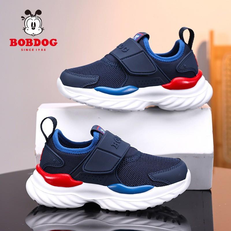 Детская обувь Bobdog Обувь для мальчиков 2026 Сетчатая дышащая Новые кроссовки Накладные Кроссовки для бега