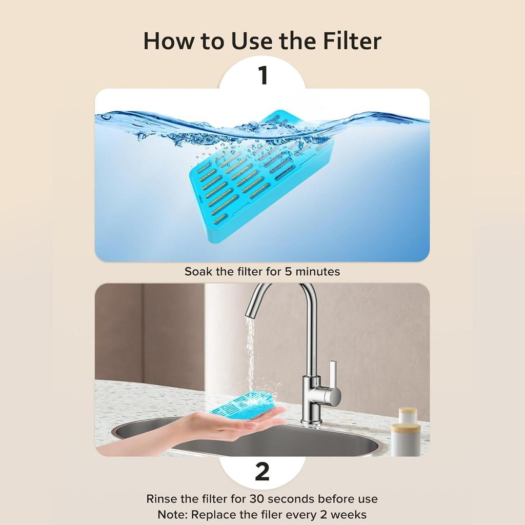 Сменные фильтры и губки для автоматического фонтана для воды для кошек, работающего от батареек, аксессуары для диспенсеров для воды для домашних животных