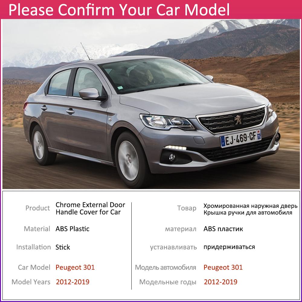 Для Peugeot 301 2012 ~ хромированная внешняя дверная ручка, автомобильные аксессуары, набор накладок, 2013 2014 2015 2016 2017 2018