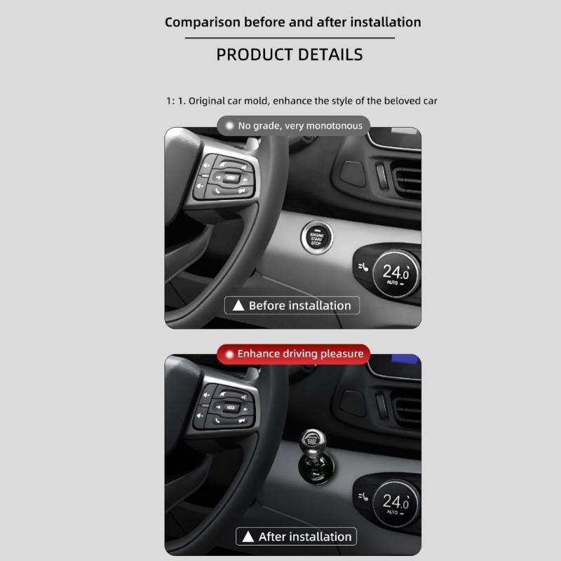 Rocker Lever Push to Start Button Rocker Cover for Car Multiple Color Choice Ergonomic Design