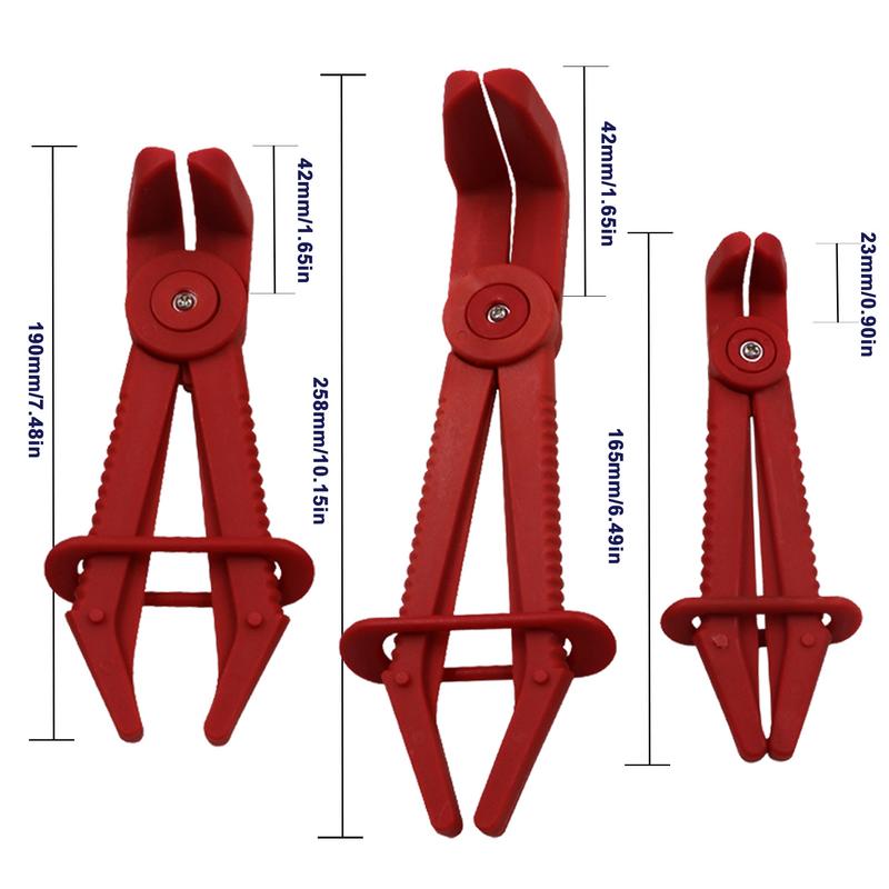 Набор из 3 инструментов для хомутов для шлангов, клещи для хомутов с красной линией, плоскогубцы для резки топливных шлангов, хомут для шланга, инструмент для герметизации труб
