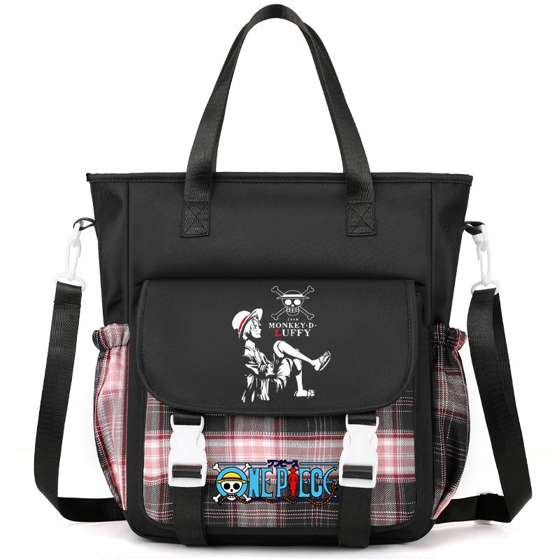 Аниме One Piece Дышащая компьютерная сумка женская сумка через плечо Милая сумка-мессенджер для подростков девочек и мальчиков школьная сумка женская повседневная моющаяся сумка