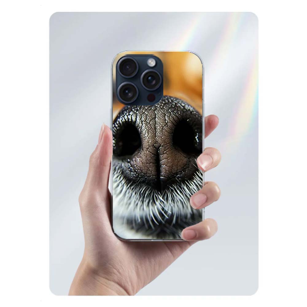 Show You its Cute Dog Nose Clear Phone Case For Iphone 17 Air 16 Pro Max 15 Pro 14 Plus 17E 16E 11 13 12 Mini Cover Cases Fundas
