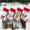 3D Christmas Stocking Santa Snowman Reindeer Cat Dog Pattern Traditional Holiday Hanging Stocking Fireplace Decor