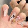 Wearing Nail Advanced Sense Spring and Summer Flash Diamond Butterfly Handmade Nail Piece Spice Girl Wearing Nail Piece