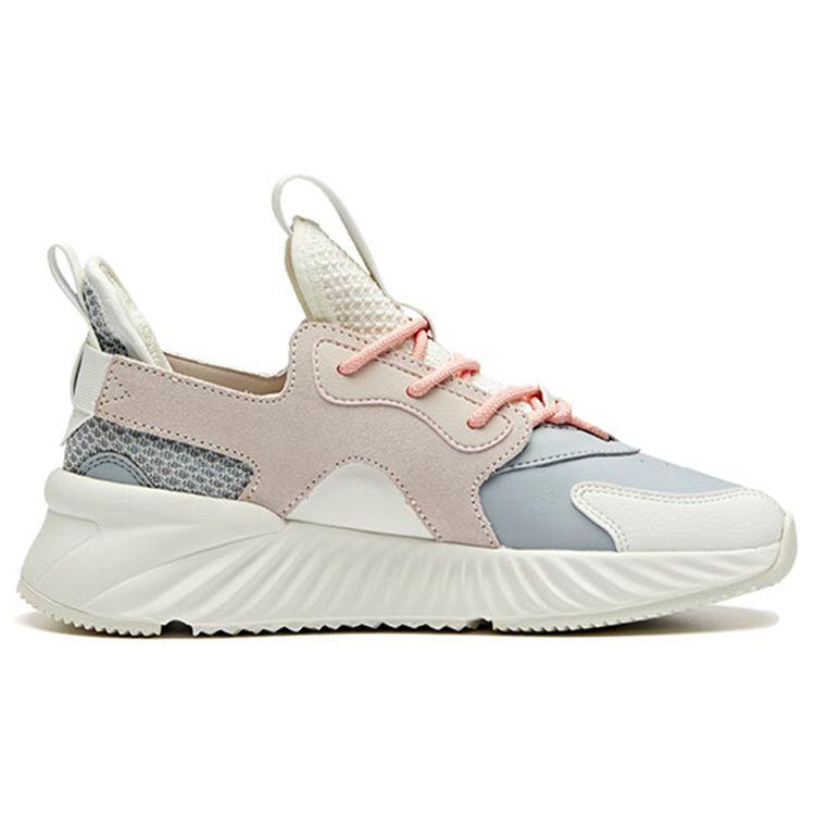 Anta Lifestyle Series Low-Top Dad Shoes Women Sneakers Gray Pink White 922018803-1