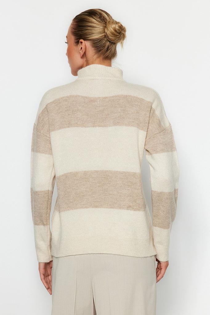 Женский модный стильный свитер, широкий крой, мягкий текстурированный трикотаж на молнии, свитер